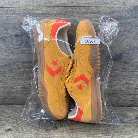 Converse Run Star Suede Low Top Sneakers Men's 7.5 Mustard Yellow Orange - Picture 13 of 14